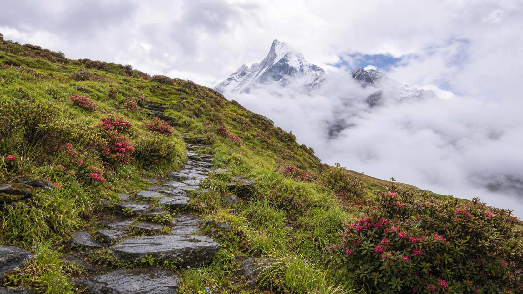 Mardi Himal Trekking super realistic image 8